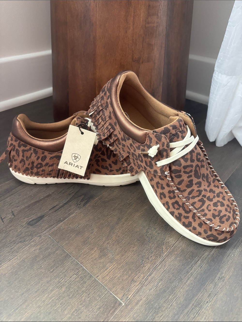 Ariat Ladies Hilo Fringe Warm Leopard FLX Foam sole,open cell cushioning insole.